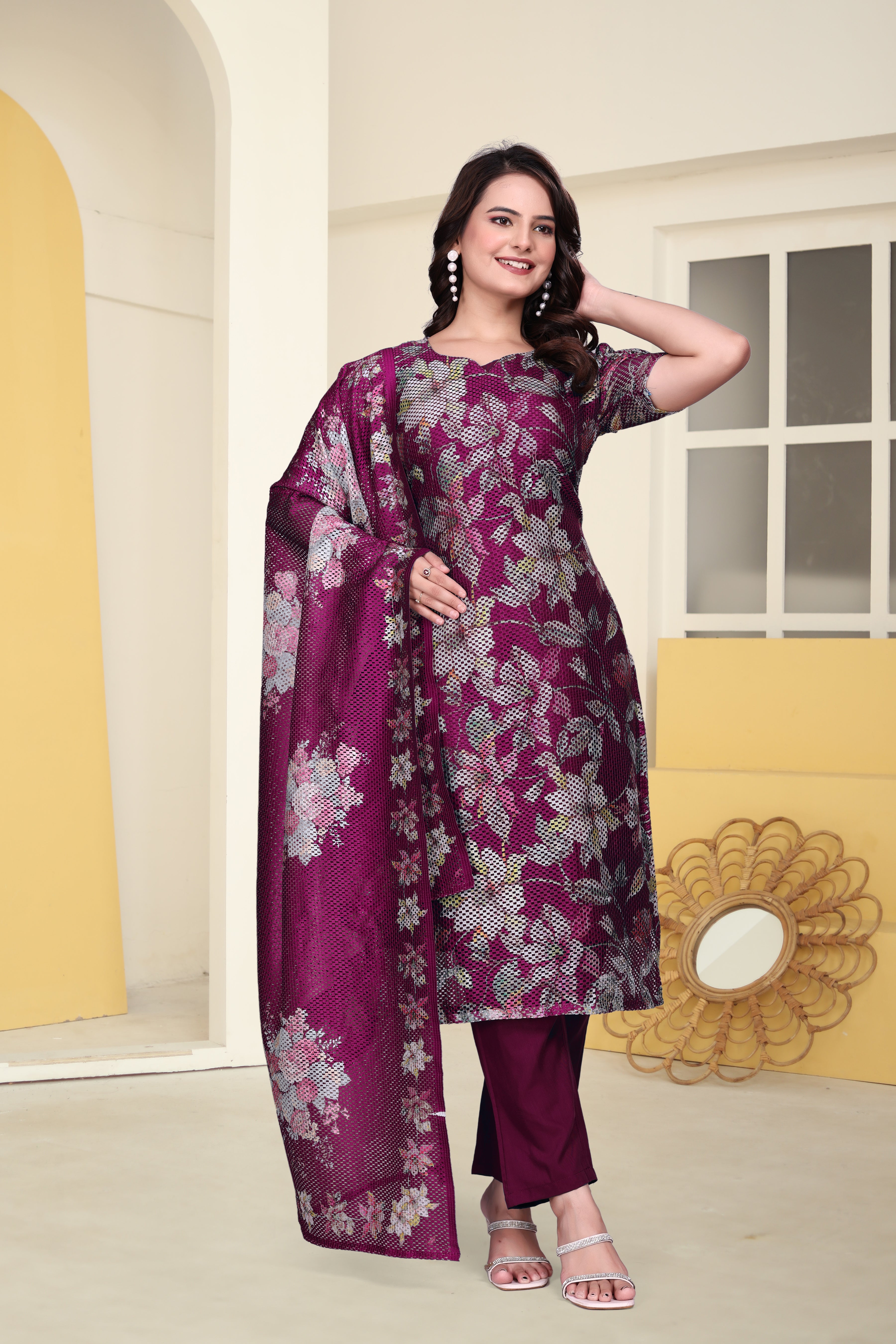 Top-Bottom And Dupatta Set Fully Stitched Ready To Wear
