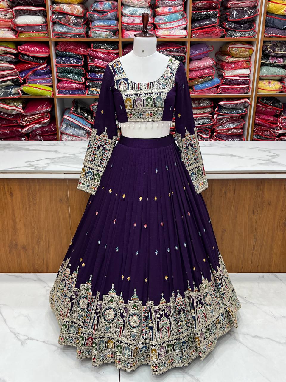 PURE VICHITRA SILK FABRIC LEHENGHA CHOLI