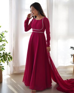 ANARKALI GOWN DUPPTA FULL SET WITH PENT GOWN