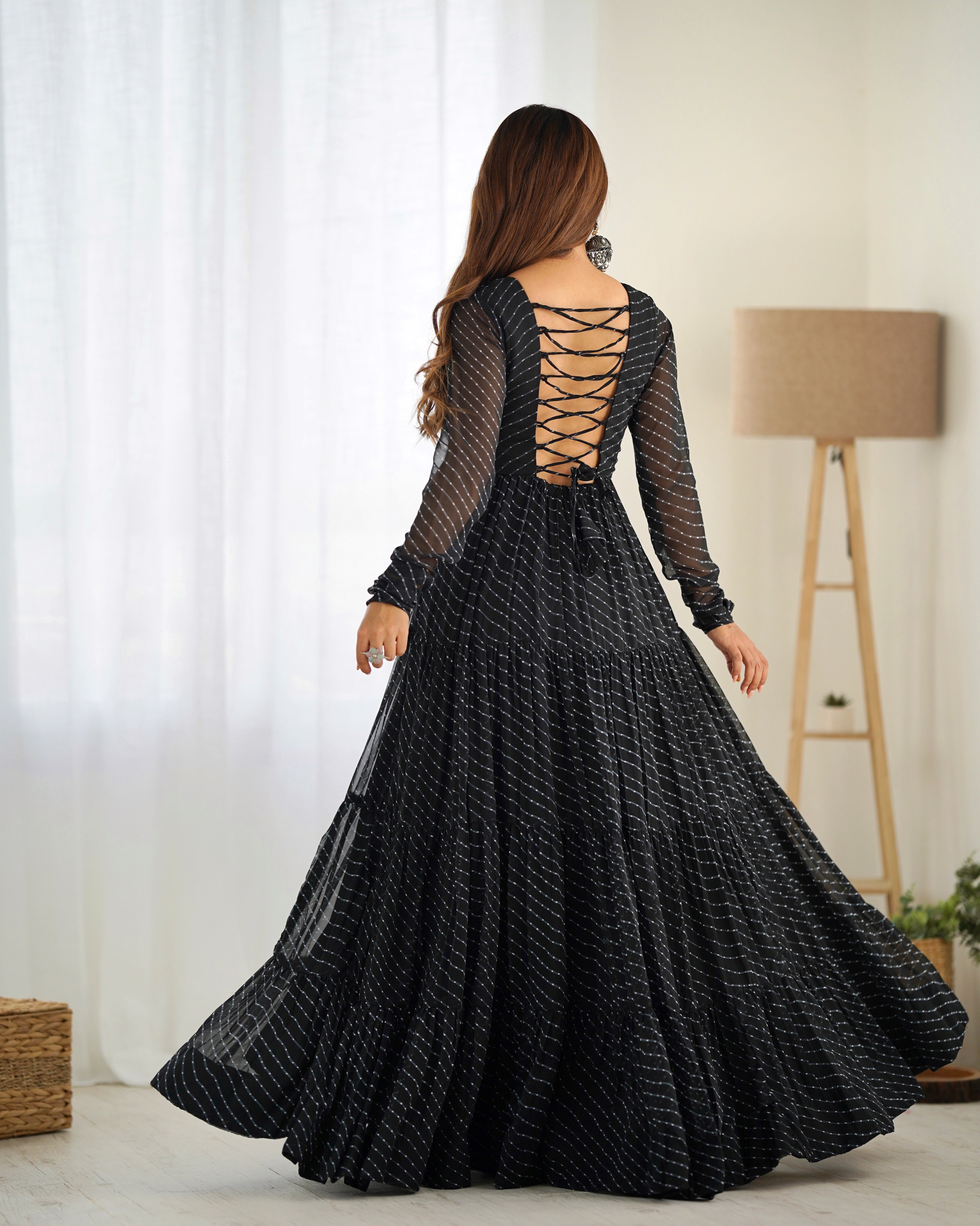 PRINT FABRIC FULLY FLAIR ANARKALI FULLY STTICHED GOWN