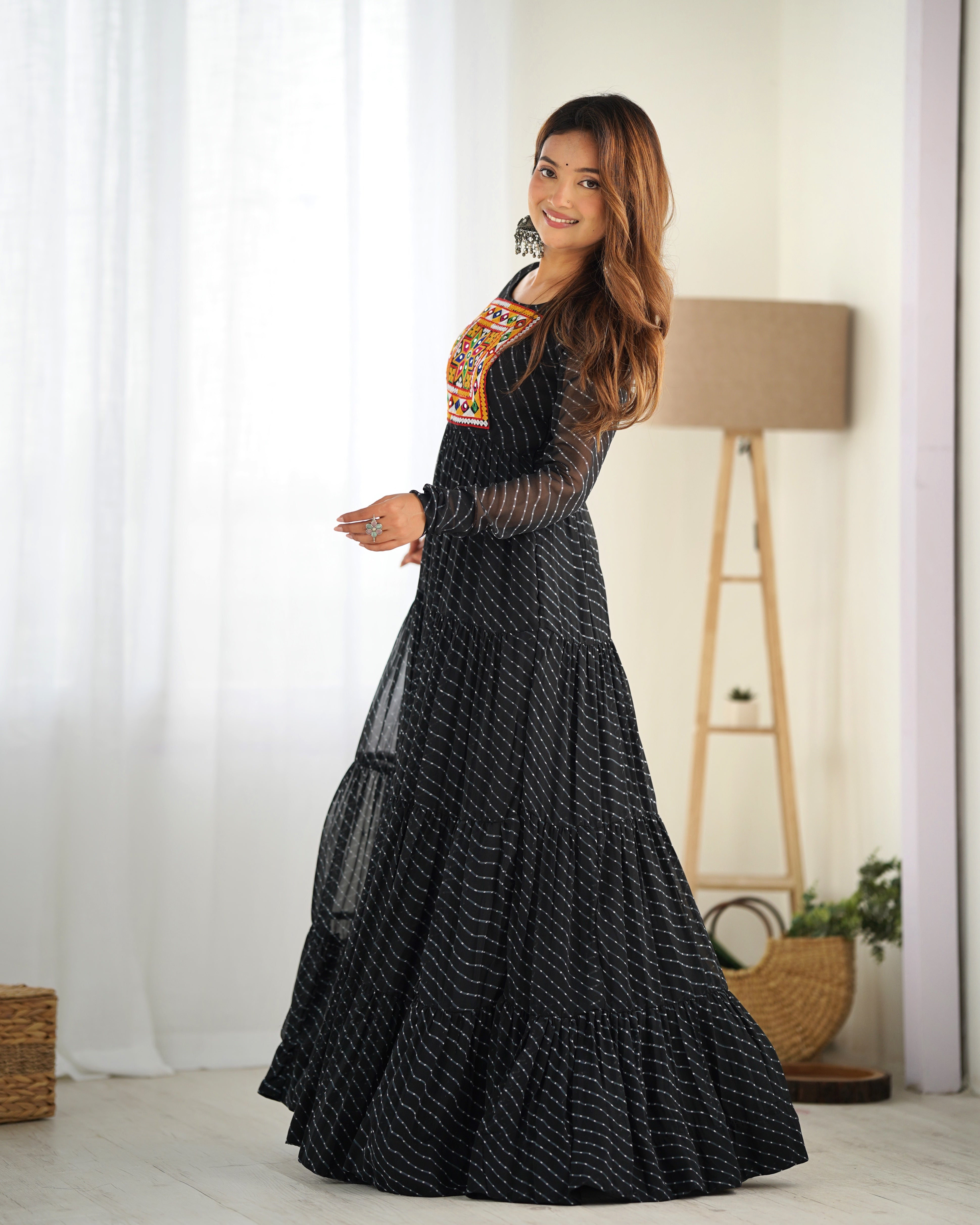 PRINT FABRIC FULLY FLAIR ANARKALI FULLY STTICHED GOWN