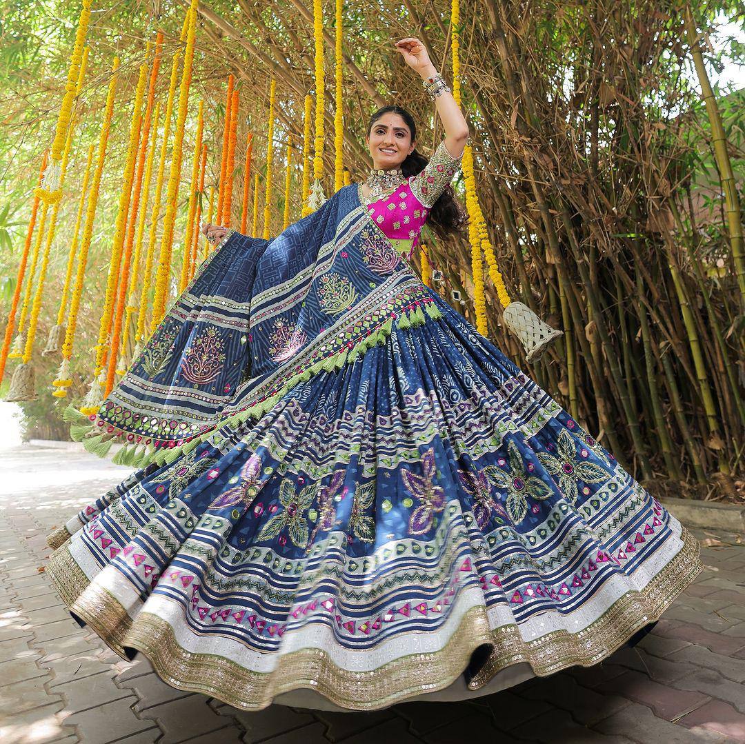 PRESENTING NEW *NAVRATRI SPECIAL* DESIGNER PRINTED LAHENGA CHOLI