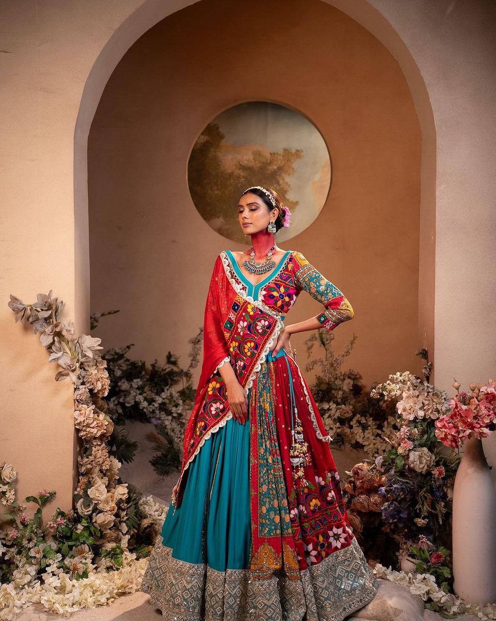 PRESENTING NEW *NAVRATRI SPECIAL* DESIGNER PRINTED LAHENGA CHOLI
