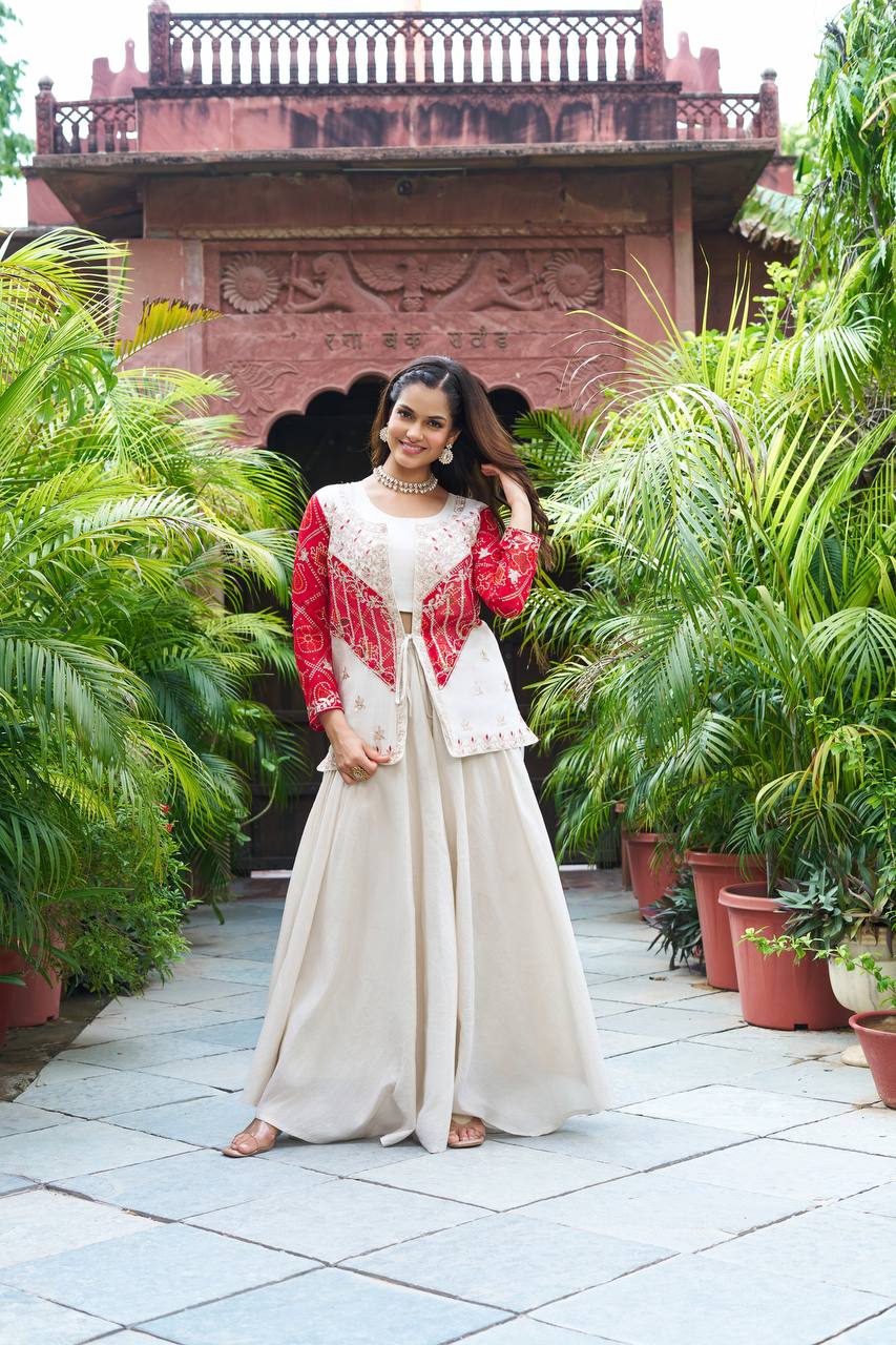 New Festival badhrej koti & Plazza With choli