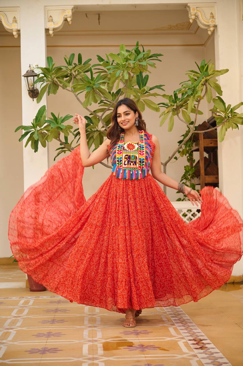 Navratri Special Gamathi Work Gown