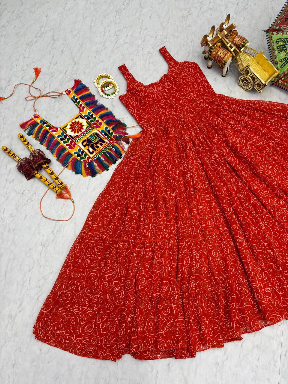 Navratri Special Gamathi Work Gown