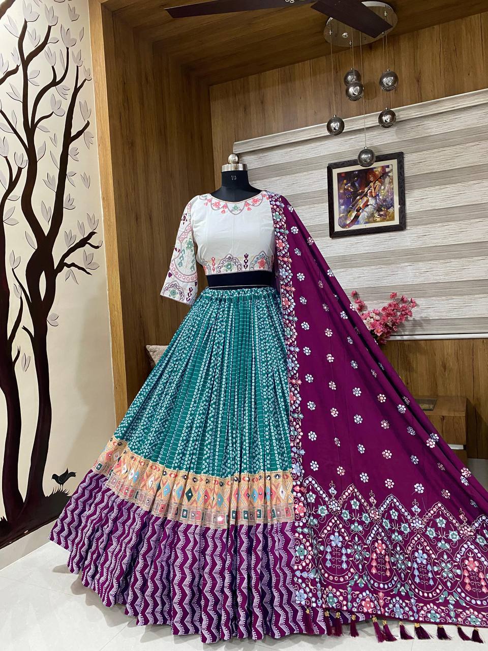 PRESENTING NEW DESIGNER PRINTED LAHENGA CHOLI