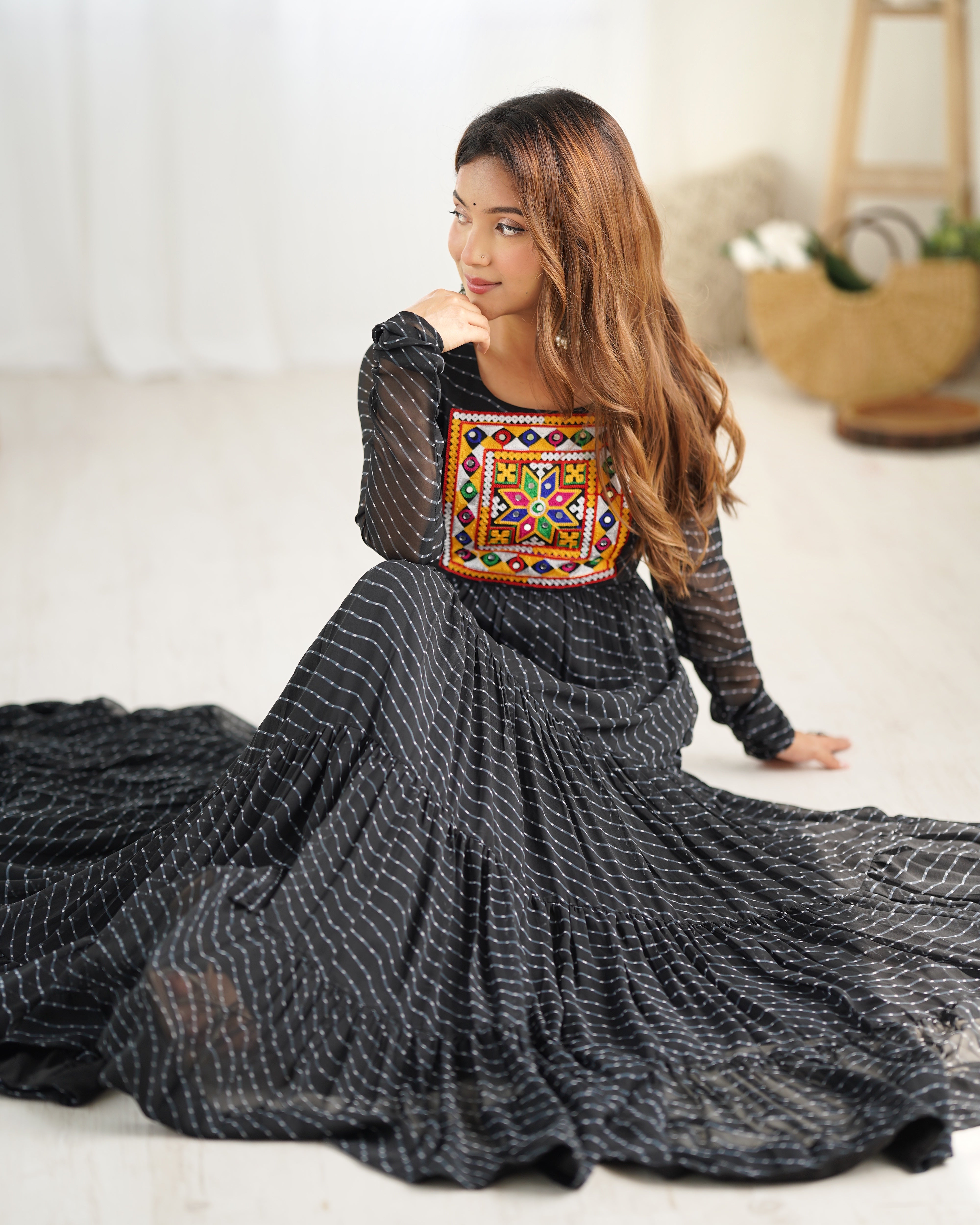 PRINT FABRIC FULLY FLAIR ANARKALI FULLY STTICHED GOWN