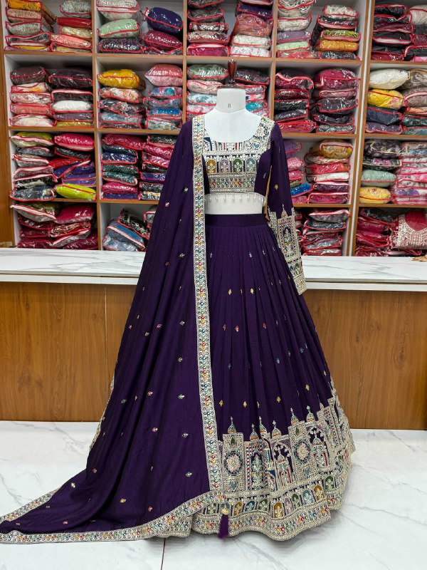 PURE VICHITRA SILK FABRIC LEHENGHA CHOLI