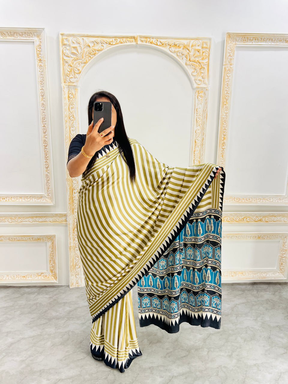 Semi Gajji Silk Soft and Smooth Saree