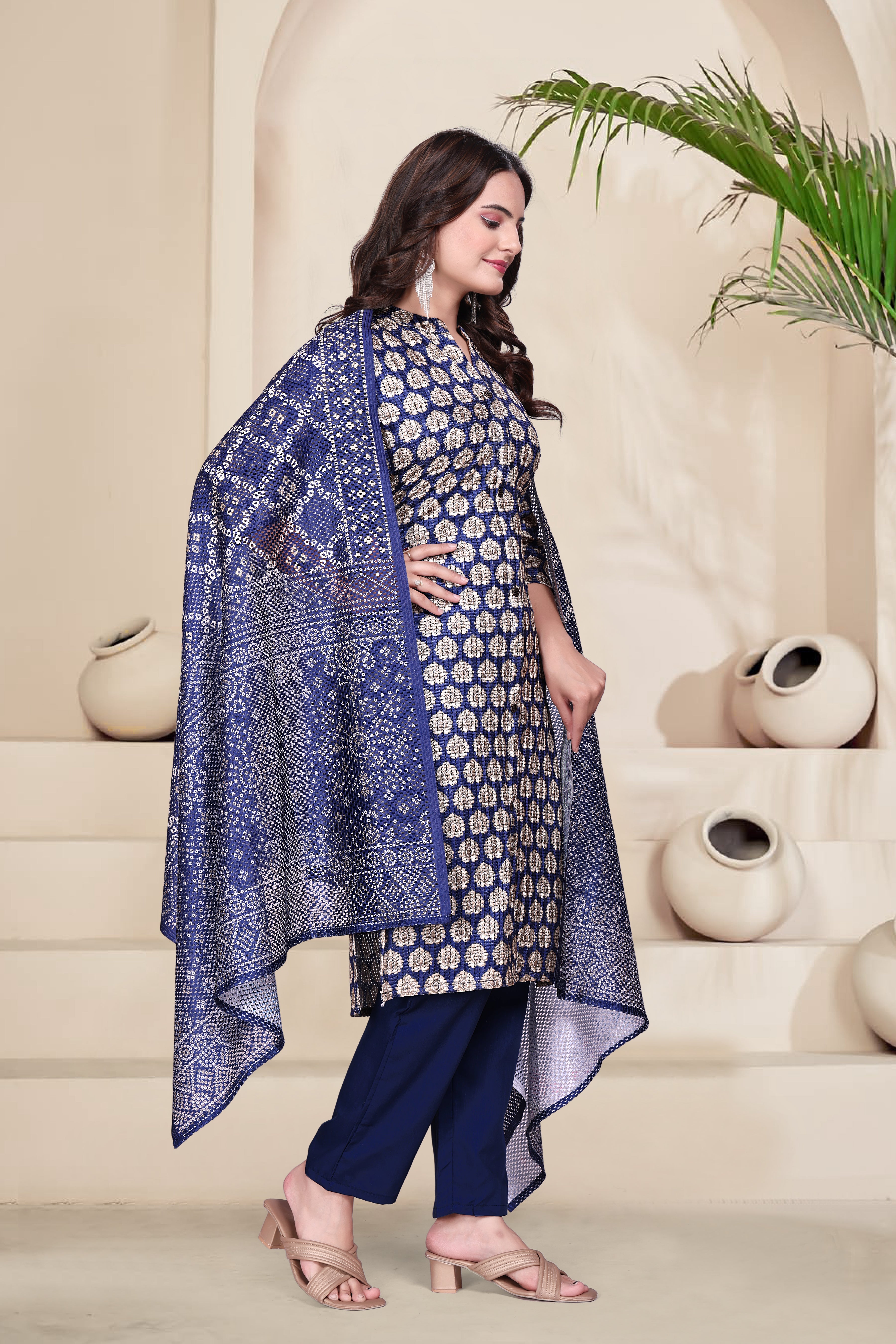 Top-Bottom And Dupatta Set Fully Stitched Ready To Wear