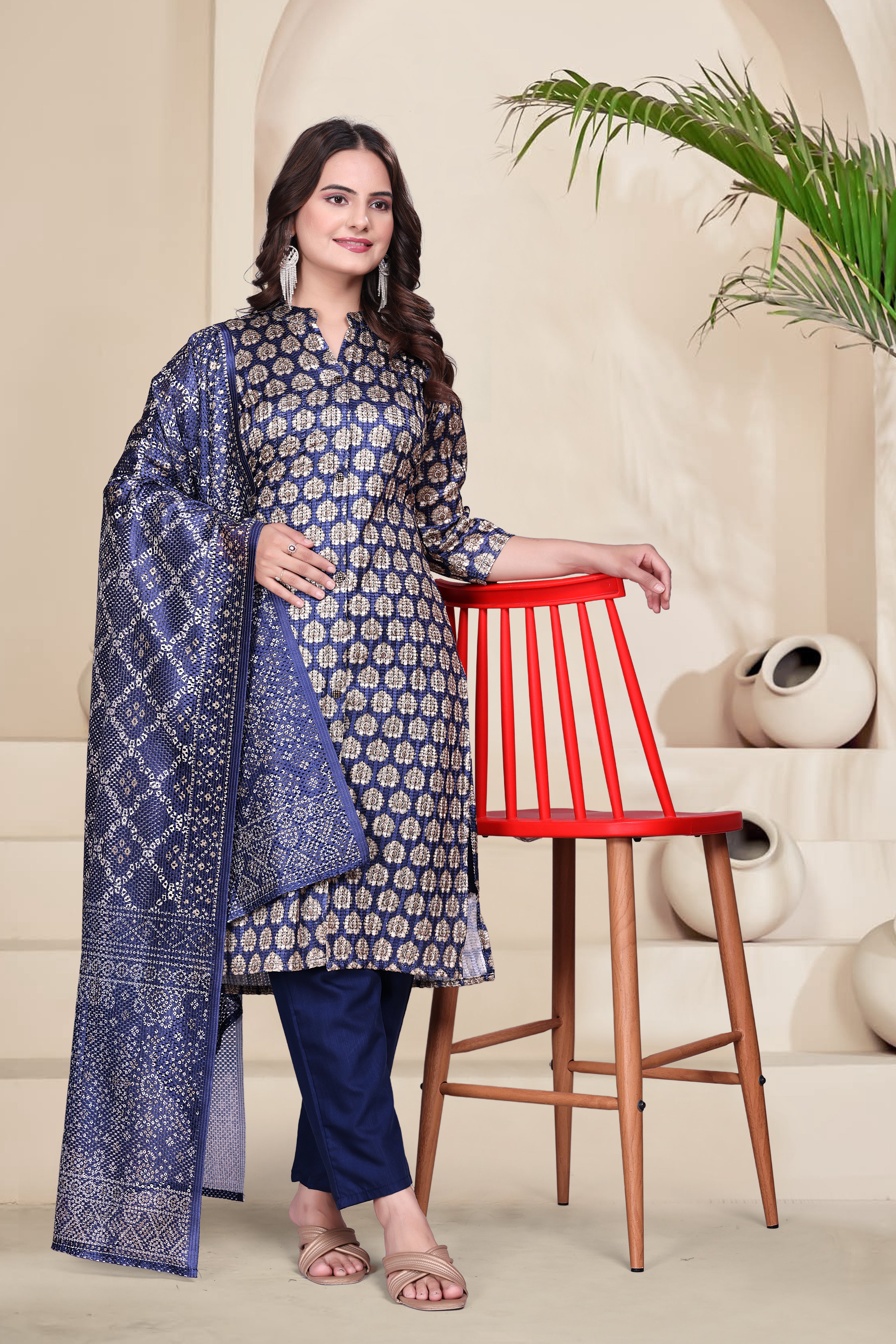 Top-Bottom And Dupatta Set Fully Stitched Ready To Wear