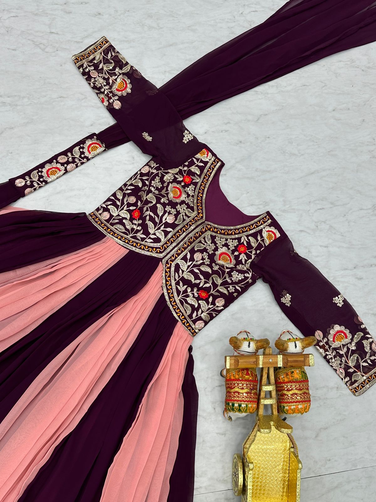 New Festival Long Gown & Duptta