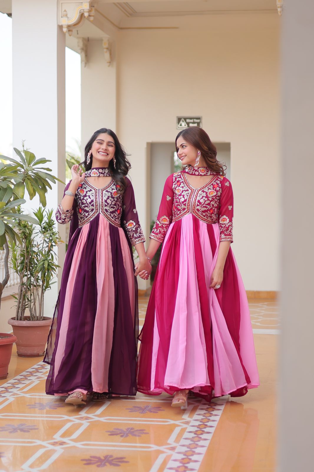 New Festival Long Gown & Duptta
