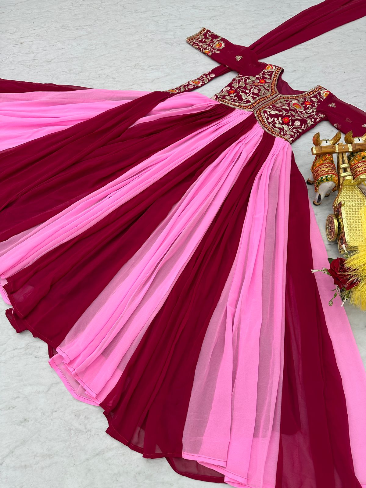 New Festival Long Gown & Duptta