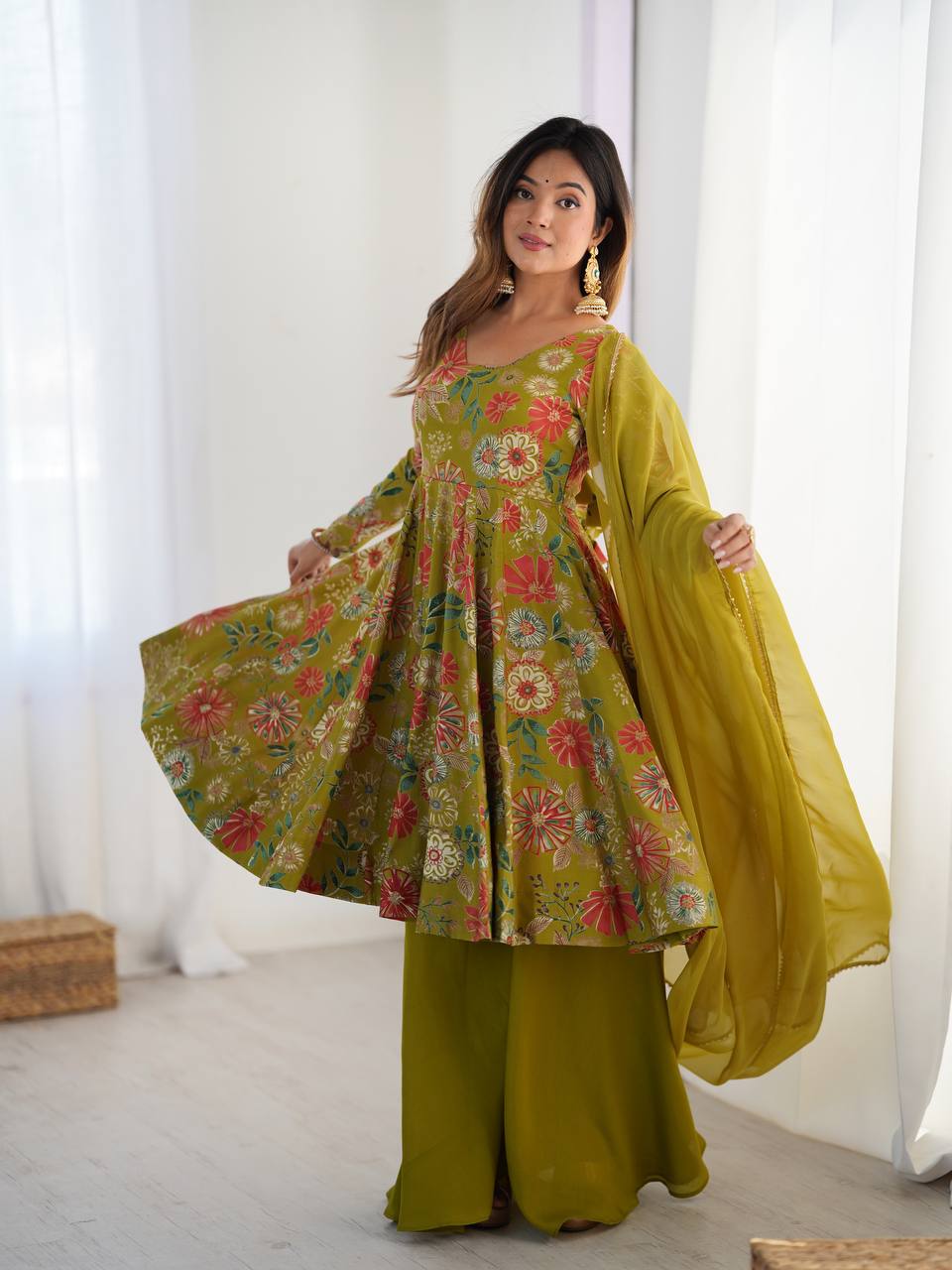 PURE SOFT ROMANSILK GOWN