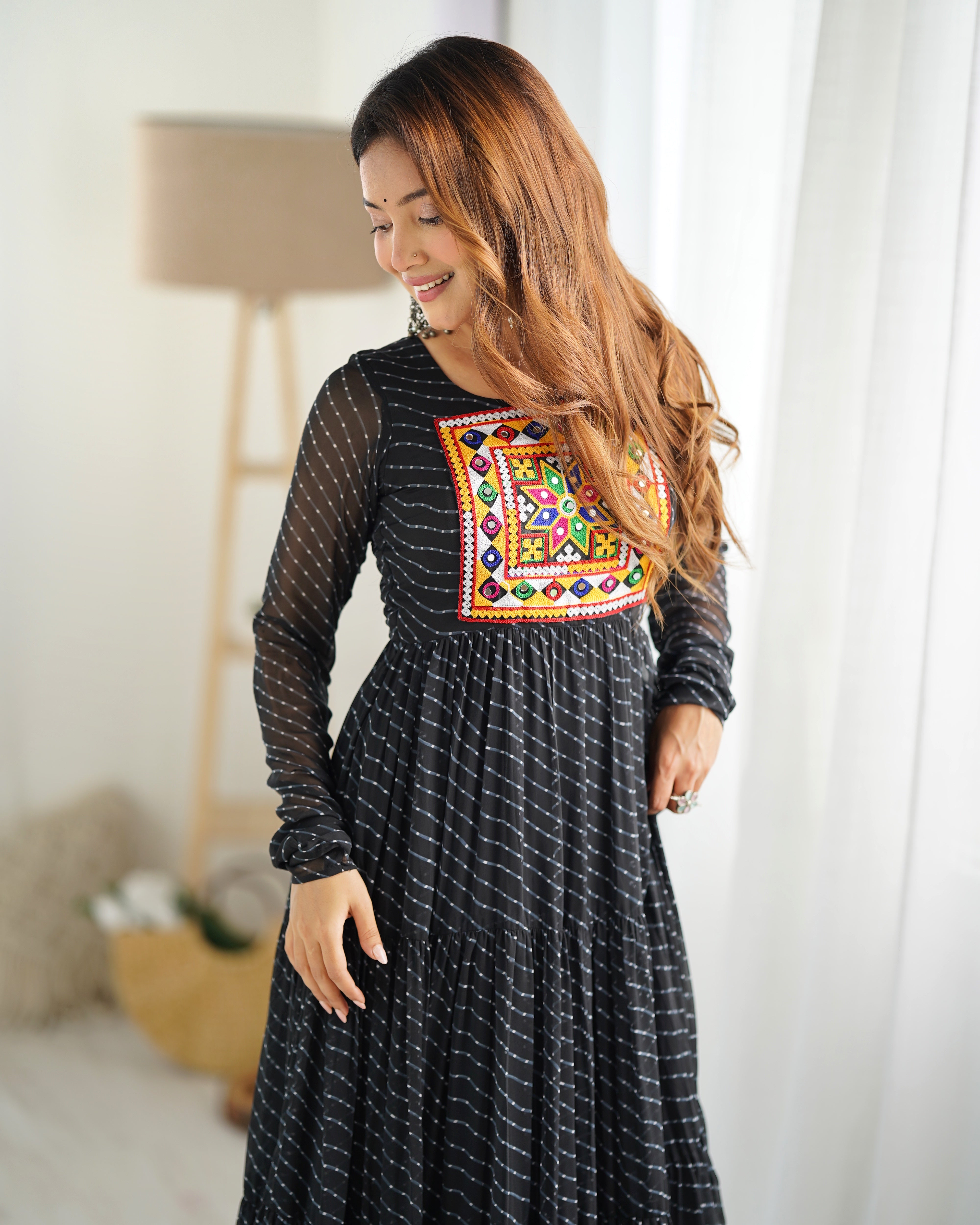PRINT FABRIC FULLY FLAIR ANARKALI FULLY STTICHED GOWN