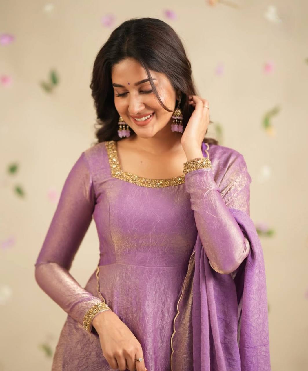 Party Wear Fancy Fabric In Embroidery Work Anarkali Gown