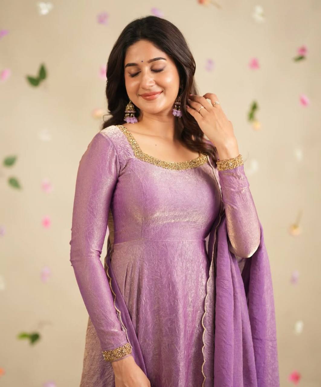 Party Wear Fancy Fabric In Embroidery Work Anarkali Gown