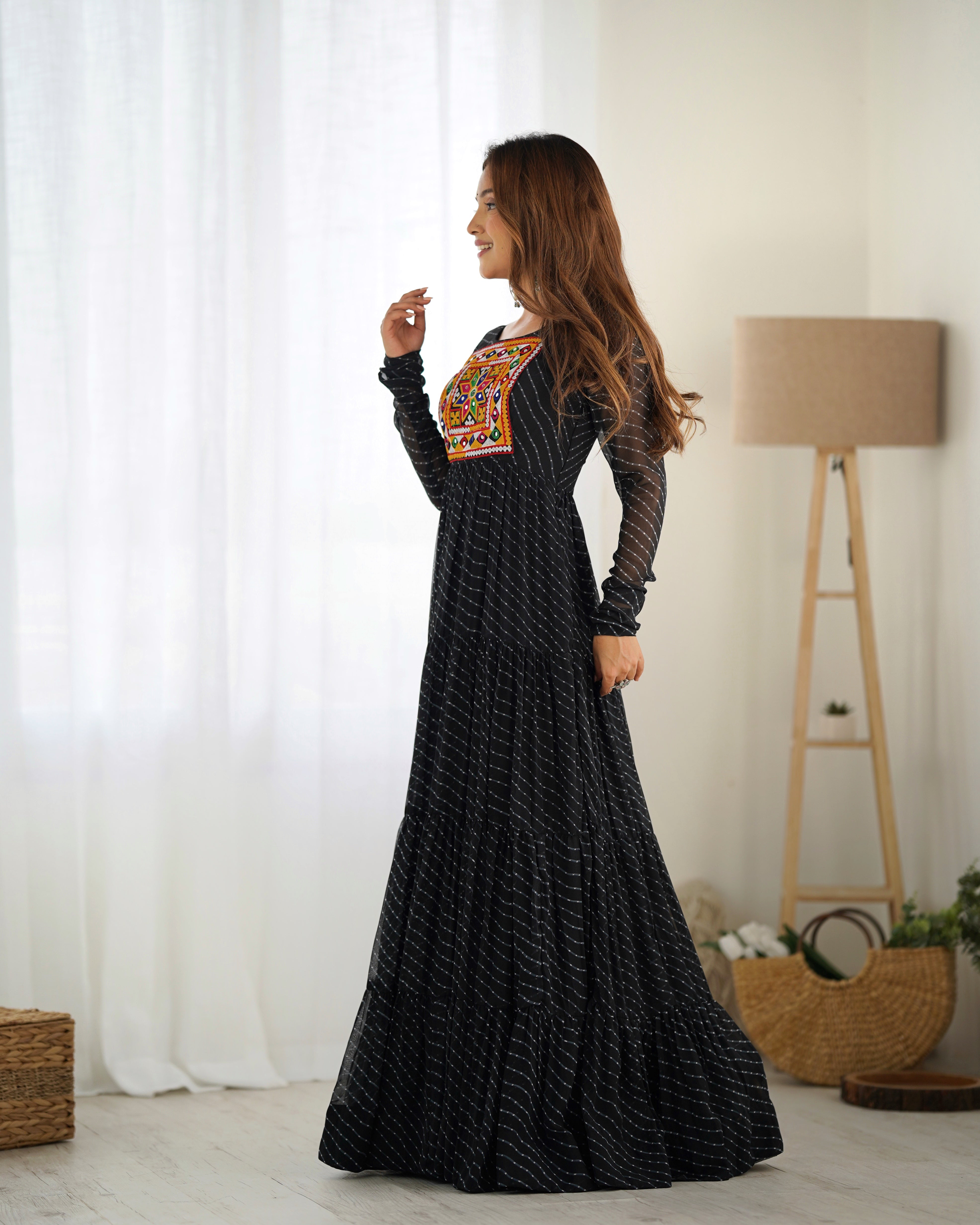 PRINT FABRIC FULLY FLAIR ANARKALI FULLY STTICHED GOWN