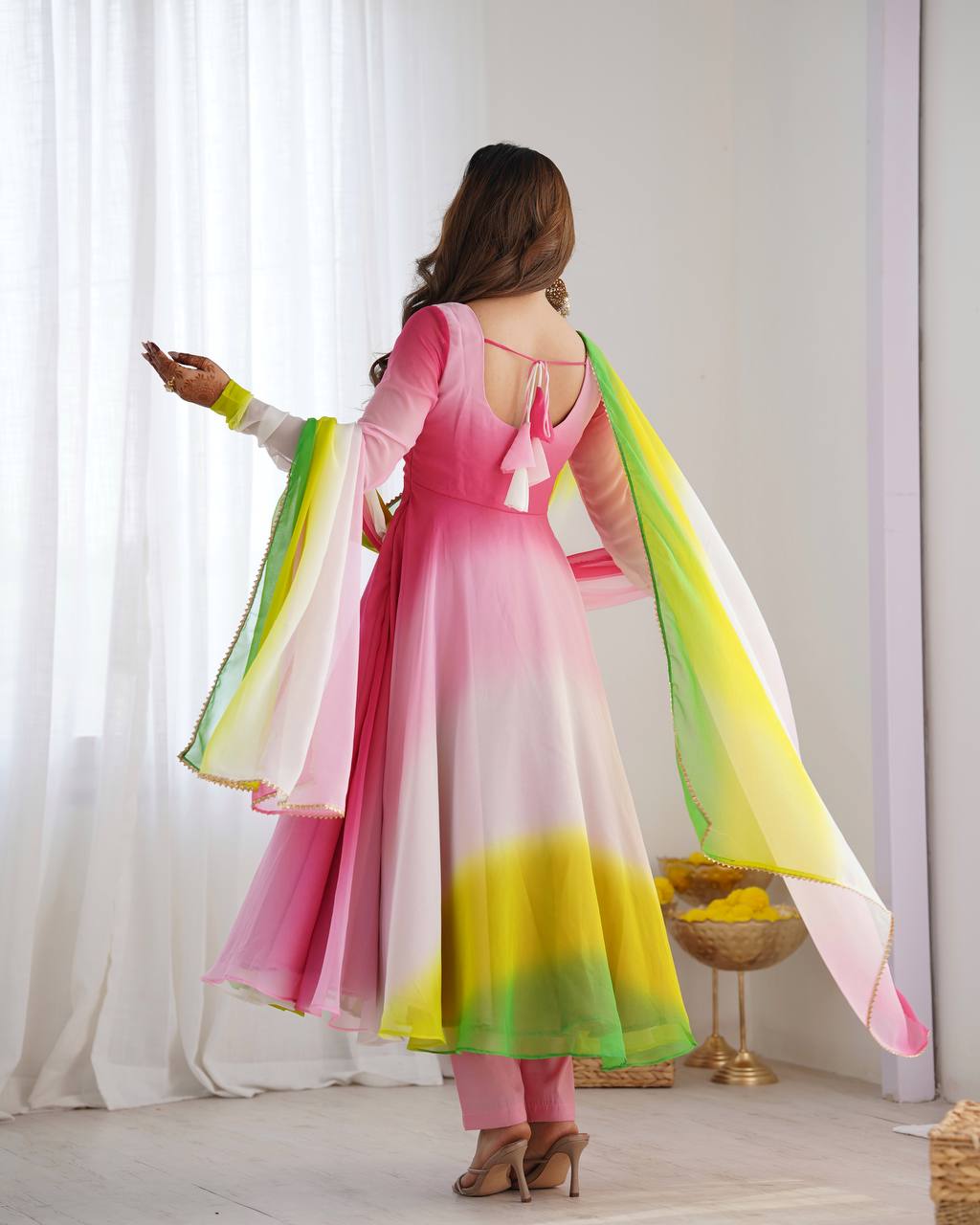 PURE SOFT FOX GEORGETTE MOST TRENDY PADDING FABRIC GOWN