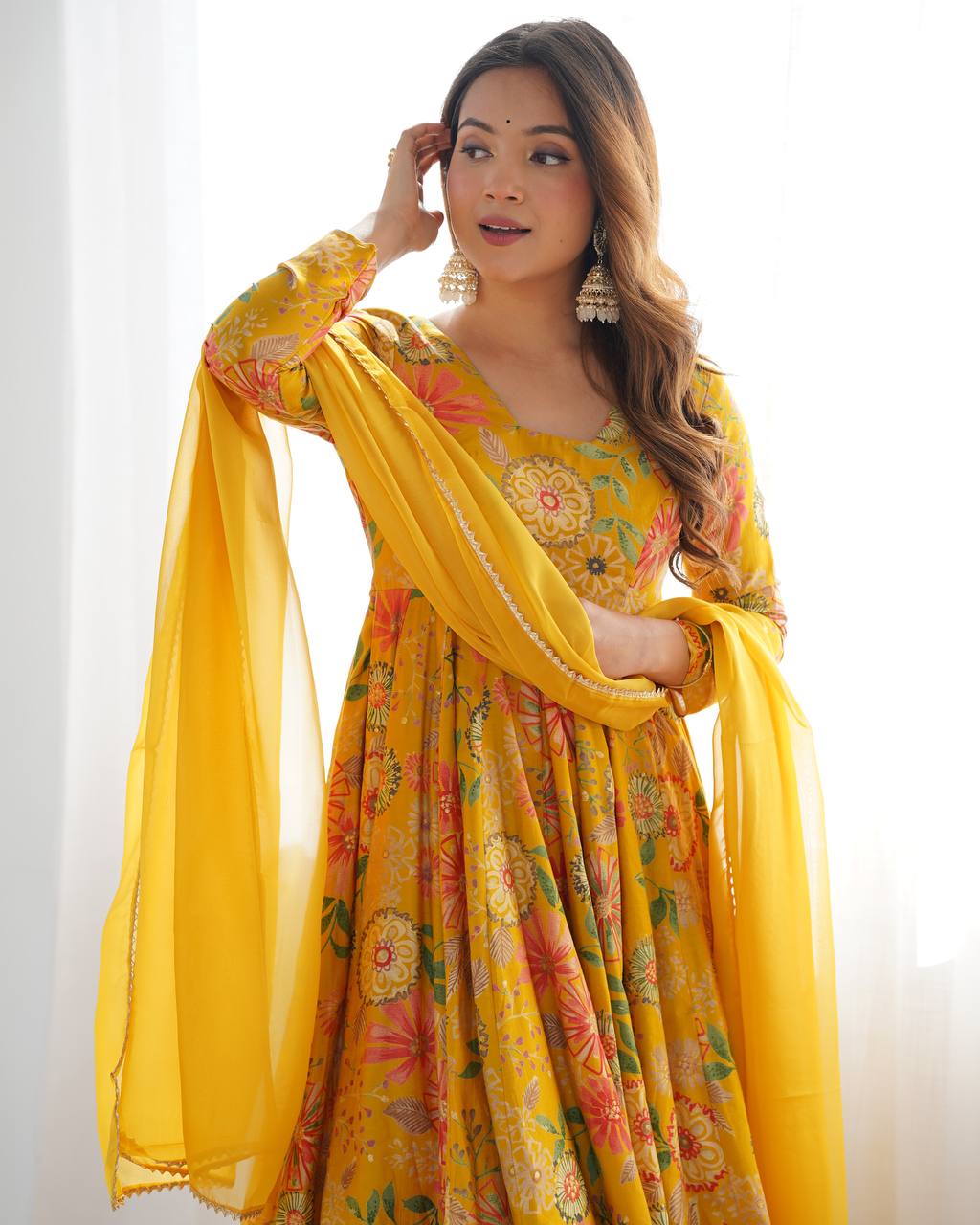 PURE SOFT ROMANSILK GOWN