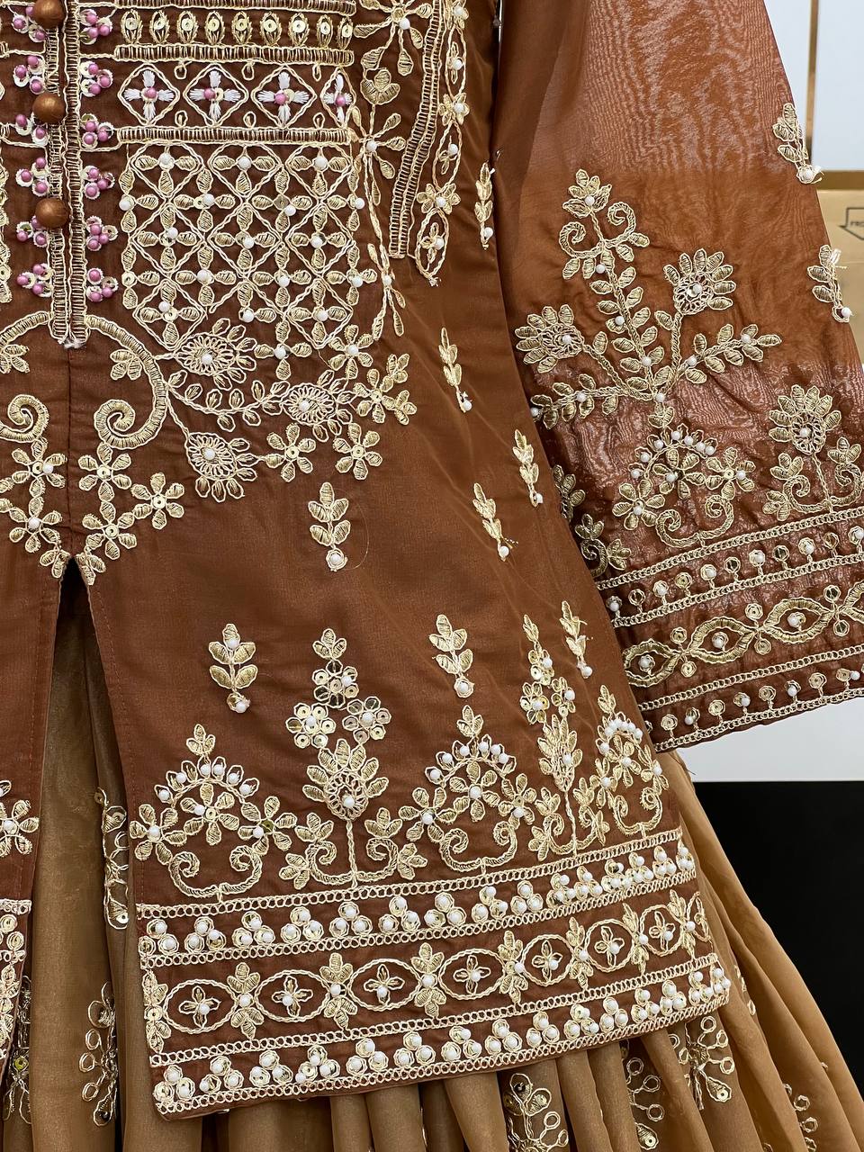 Heavy Embroidery Top Dupatta And Lehenga Set