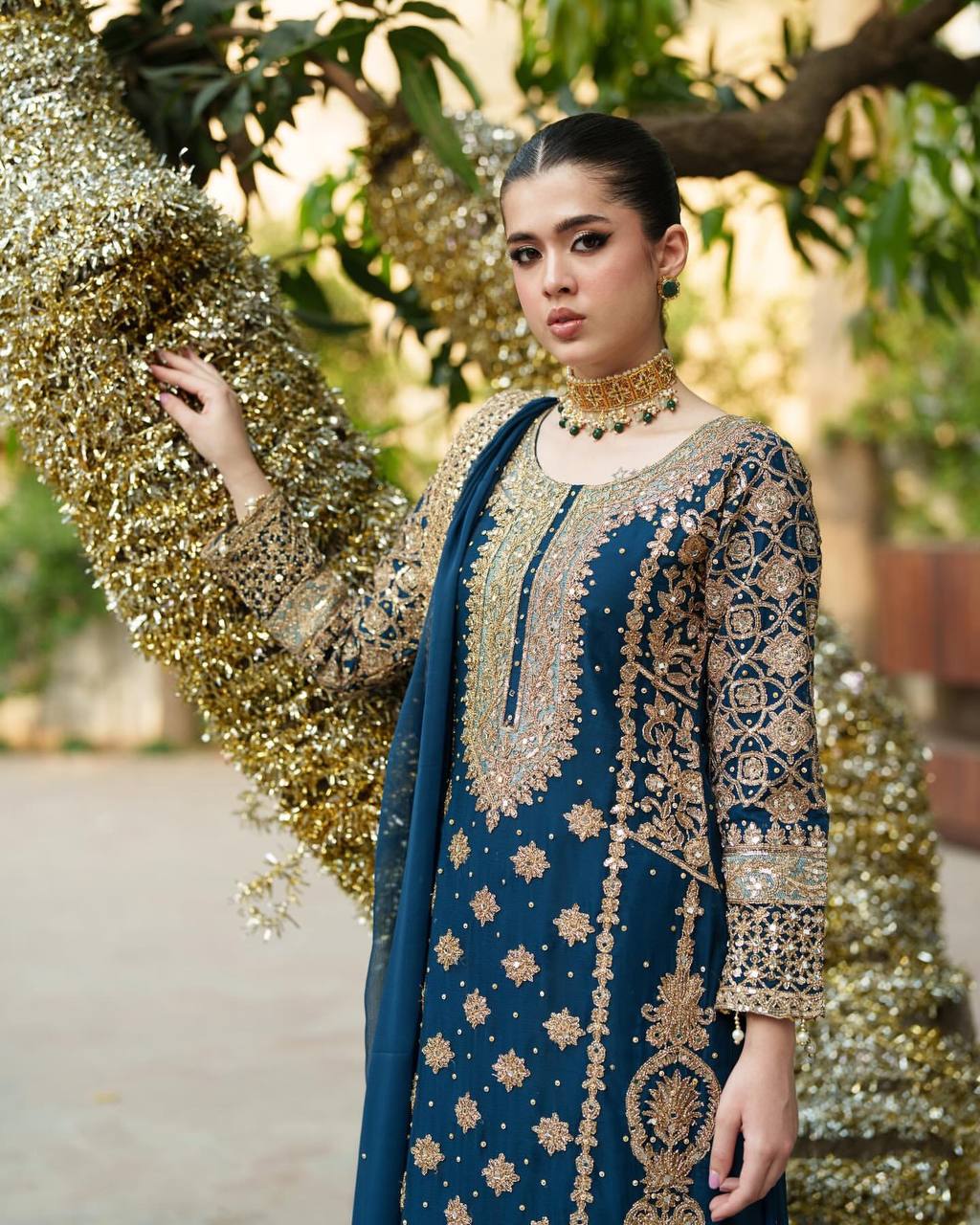 Faux Georgette With Heavy Embroidery Sequence Work Top-Bottom And Dupatta Set Fully Stitched Ready To Wear