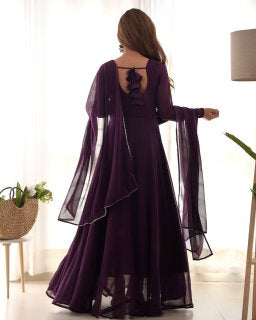 ANARKALI GOWN DUPPTA FULL SET WITH PENT GOWN